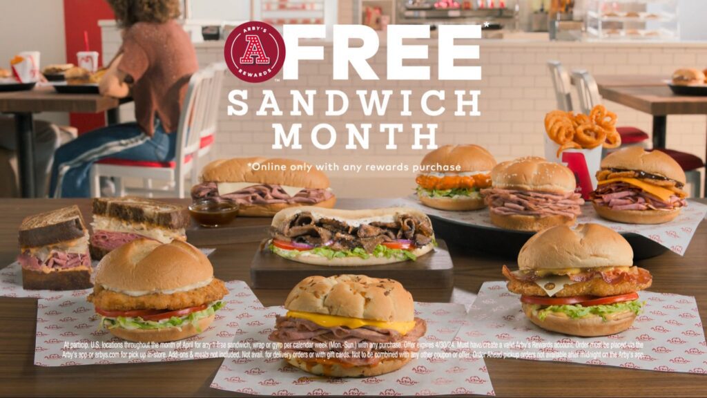 Arby's - Free Sandwich Month